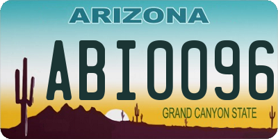 AZ license plate ABI0096