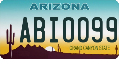 AZ license plate ABI0099