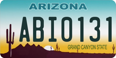 AZ license plate ABI0131