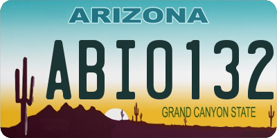 AZ license plate ABI0132