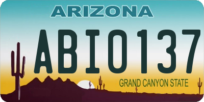 AZ license plate ABI0137