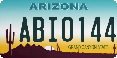 AZ license plate ABI0144