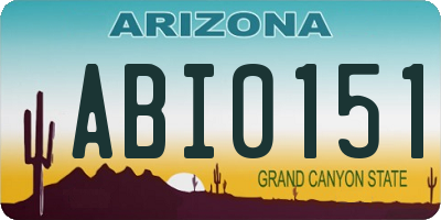 AZ license plate ABI0151
