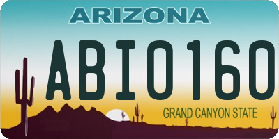 AZ license plate ABI0160