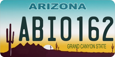 AZ license plate ABI0162