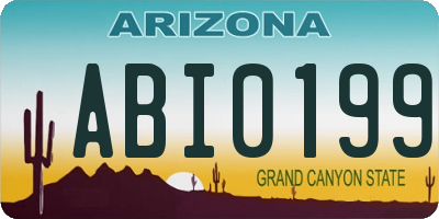 AZ license plate ABI0199