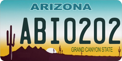 AZ license plate ABI0202