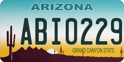 AZ license plate ABI0229