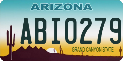 AZ license plate ABI0279
