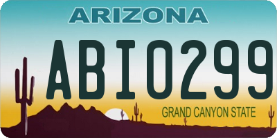 AZ license plate ABI0299
