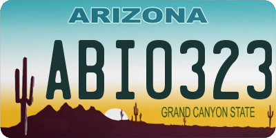 AZ license plate ABI0323