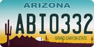 AZ license plate ABI0332