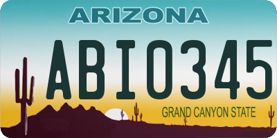AZ license plate ABI0345