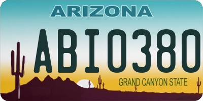 AZ license plate ABI0380