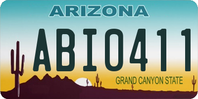 AZ license plate ABI0411