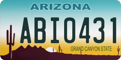 AZ license plate ABI0431