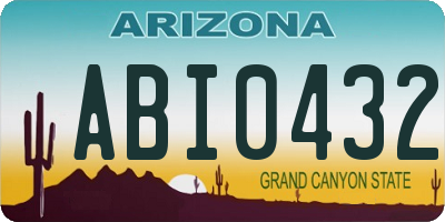 AZ license plate ABI0432