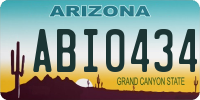 AZ license plate ABI0434