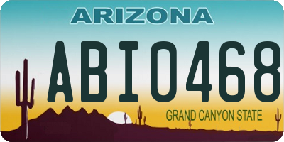 AZ license plate ABI0468