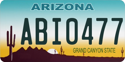 AZ license plate ABI0477