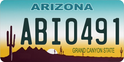 AZ license plate ABI0491