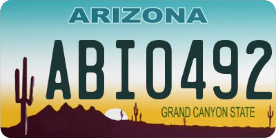AZ license plate ABI0492