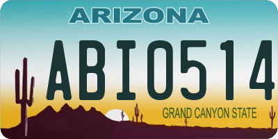 AZ license plate ABI0514
