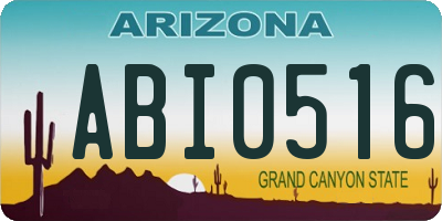 AZ license plate ABI0516