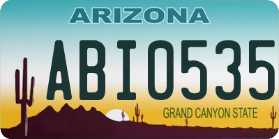 AZ license plate ABI0535