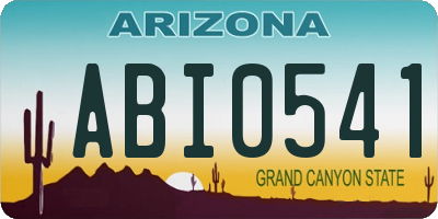 AZ license plate ABI0541
