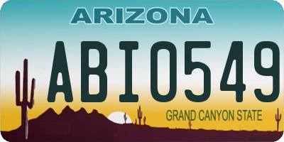 AZ license plate ABI0549