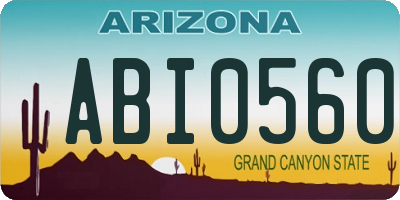 AZ license plate ABI0560