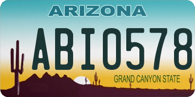 AZ license plate ABI0578