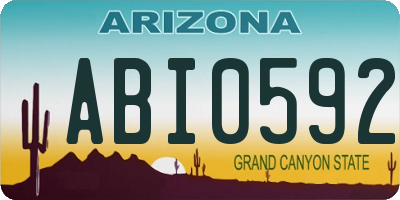 AZ license plate ABI0592