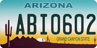 AZ license plate ABI0602