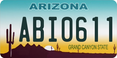 AZ license plate ABI0611