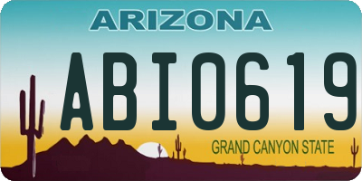 AZ license plate ABI0619