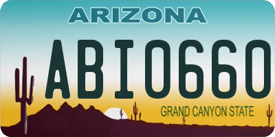 AZ license plate ABI0660