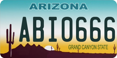 AZ license plate ABI0666