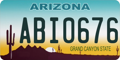 AZ license plate ABI0676