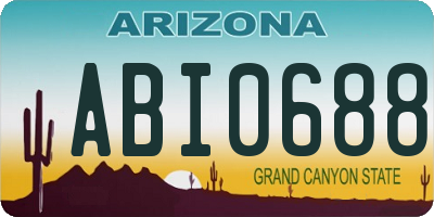 AZ license plate ABI0688