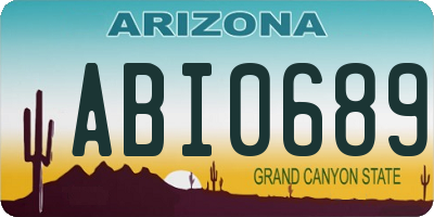 AZ license plate ABI0689