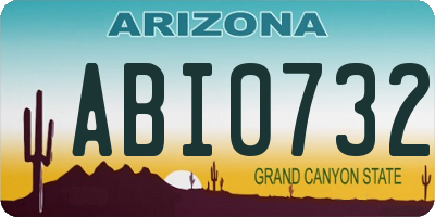 AZ license plate ABI0732