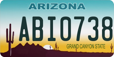 AZ license plate ABI0738