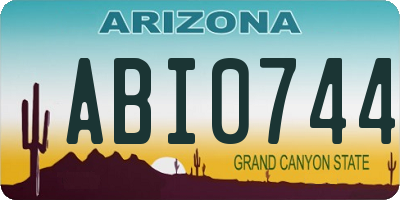 AZ license plate ABI0744