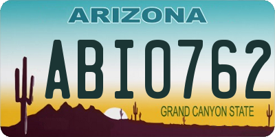 AZ license plate ABI0762