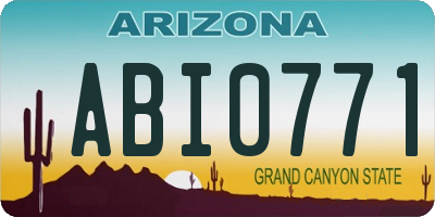 AZ license plate ABI0771