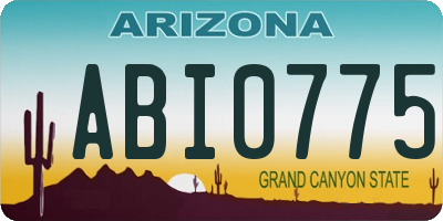 AZ license plate ABI0775