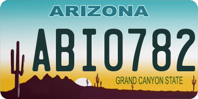 AZ license plate ABI0782
