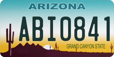 AZ license plate ABI0841